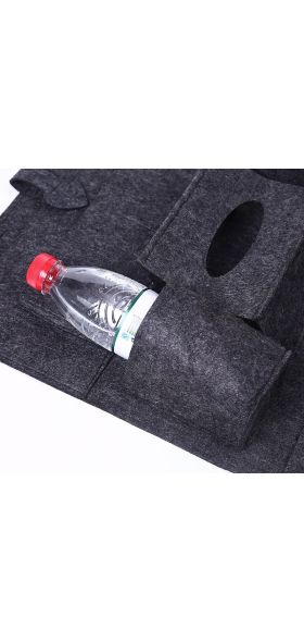 1pc Universal Car Back Seat Storage Bag Organizer Trunk Elastic Felt Storage Bag 6 Pockets Organizer Hanging Car Accessories