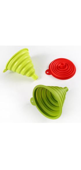 1pcs Mini Foldable Funnel Silicone Collapsible Funnel Folding Portable Funnels Be Hung Household Liquid Dispensing Kitchen Tools