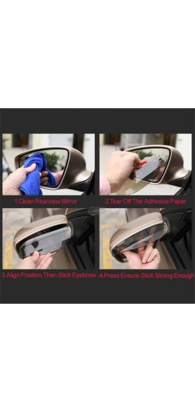 2Pcs Universal Rearview Mirror Rain Eyebrow PVC Auto Mirror Rain Shield Shade Cover Protector Guard PVC Rainproof Blade New 2020