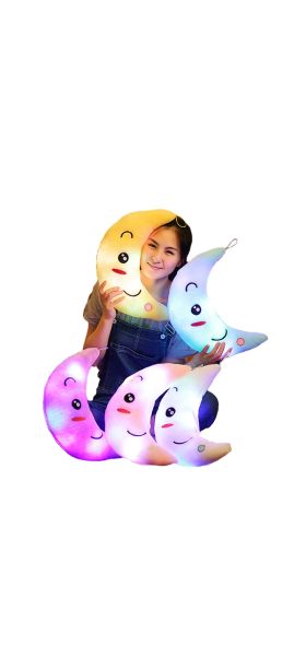 34CM Creative Toy Luminous Pillow Soft Stuffed Plush Glowing Colorful Stars Cushion Led Light Toys Gift For Kids Children Girls