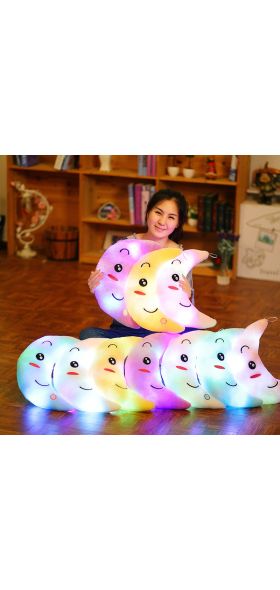 34CM Creative Toy Luminous Pillow Soft Stuffed Plush Glowing Colorful Stars Cushion Led Light Toys Gift For Kids Children Girls