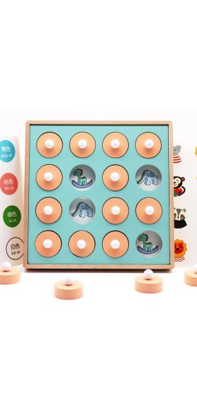 3D Puzzles Wooden Montessori Early Educational Toy Memory Match Chess Game Family Party Interaction Game Kids Brain Teaser