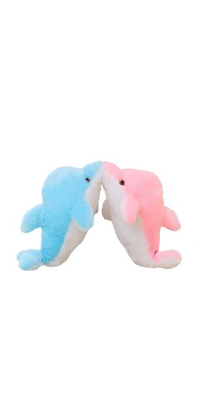 45cm/25cm Luminous Plush Dolphin Doll Glowing Pillow Cushion LED Light  Animal Toys Colorful  Kids Children's Gift WJ453