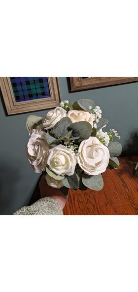 5pcs Artificial Plants Green Eucalyptus Leaves DIY Bridal Bouquet Fake Flowers For Home Garden Party Wedding Flower Decorations