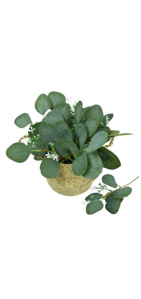 5pcs Artificial Plants Green Eucalyptus Leaves DIY Bridal Bouquet Fake Flowers For Home Garden Party Wedding Flower Decorations