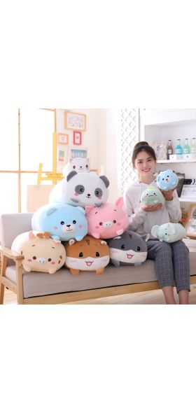 9 Styles Animal Sweet Dinosaur Pig Cat Bear Plush Toy Soft Cartoon Panda Hamster Elephant Deer Stuffed Doll Baby Pillow Gift