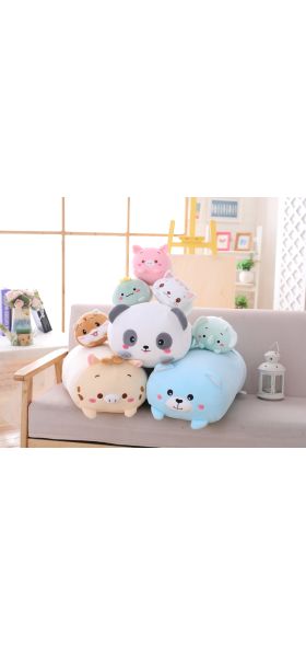 9 Styles Animal Sweet Dinosaur Pig Cat Bear Plush Toy Soft Cartoon Panda Hamster Elephant Deer Stuffed Doll Baby Pillow Gift