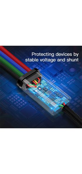 Baseus 3 in 1 USB Cable Type C Cable for Samsung S20 Xiaomi Mi 9 4 in 1 Cable for iPhone 12 X 11 Pro Max Charger Micro USB Cable