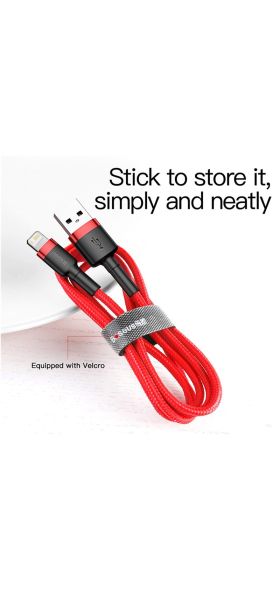 Baseus USB Cable for iPhone 12 11 Pro Max Xs X 8 Plus Cable 2.4A Fast Charging Cable for iPhone 7 SE Charger Cable USB Data Line