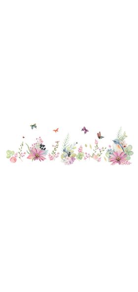 Beautiful Flowers birds butterfly wall sticker Warm bedroom decor Decals wallpaper home decoration stickers