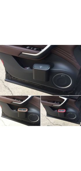 Car Trash Can Interior Organizer Storage Box Car Garbage Bag Press Sealed Trash Can Auto Storage Bin Accessories