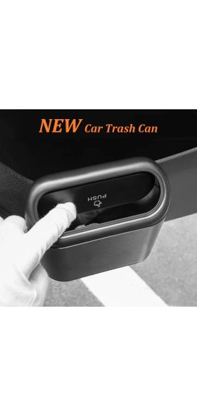 Car Trash Can Interior Organizer Storage Box Car Garbage Bag Press Sealed Trash Can Auto Storage Bin Accessories