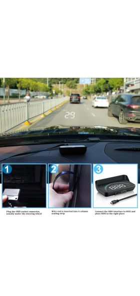 GEYIREN M8 Car HUD Head Up Display OBD2 II EUOBD Overspeed Warning System Projector Windshield Auto Electronic Voltage Alarm