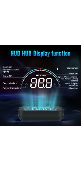 GEYIREN M8 Car HUD Head Up Display OBD2 II EUOBD Overspeed Warning System Projector Windshield Auto Electronic Voltage Alarm