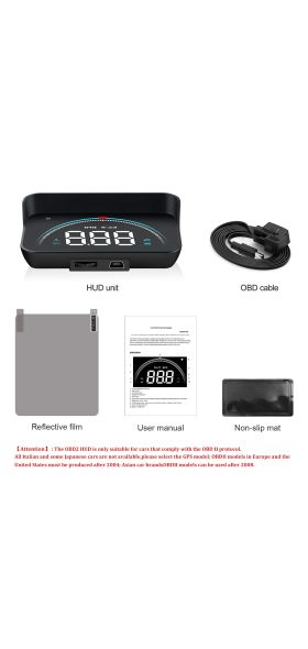 GEYIREN M8 Car HUD Head Up Display OBD2 II EUOBD Overspeed Warning System Projector Windshield Auto Electronic Voltage Alarm