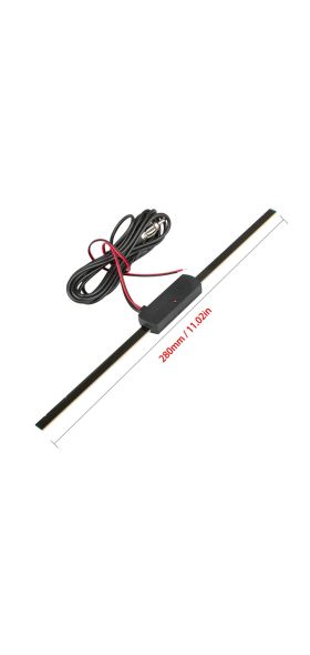 Hot Sale Universal Car Antenna Booster Car Electronic FM/AM Radio Antenna Windshield Mount 12V Black