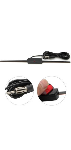 Hot Sale Universal Car Antenna Booster Car Electronic FM/AM Radio Antenna Windshield Mount 12V Black