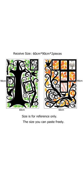 Large 160*204cm Family Tree Heart-shaped Photo Frame Wall Sticker Love You Forever Bird Decals Mural Art Home Decor Removable