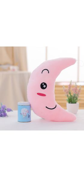 Moon Pillow Plush Toys Cute Luminous Toy Led Light Glow In Dark Doll for Children Kids YYT219