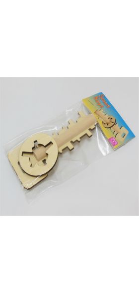 Novelty Key Unlock Puzzle Intelligence Educational Toys Puzzles Pre-school Wooden Kids Babies Children Adult Puzzles Game Toy