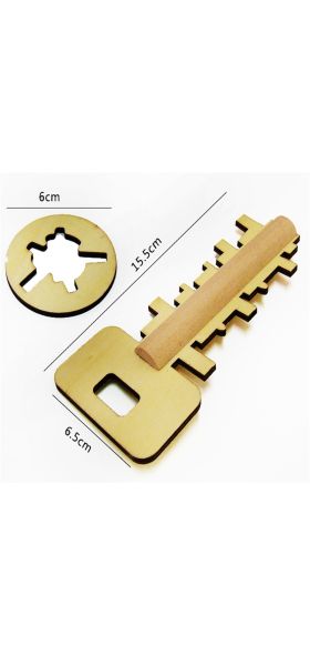Novelty Key Unlock Puzzle Intelligence Educational Toys Puzzles Pre-school Wooden Kids Babies Children Adult Puzzles Game Toy