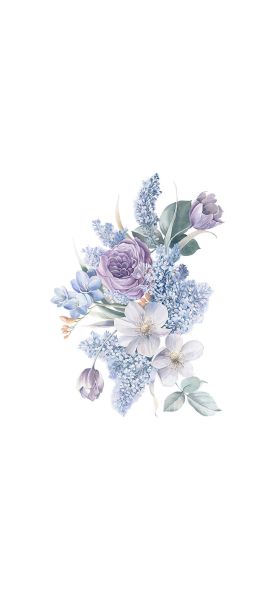 Romantic purple flowers Wall Sticker home wall decoration living room bedroom decor water color wallpaper self-adhesive stickers