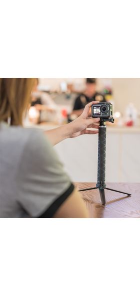 TELESIN 90cm Carbon Fiber Lightest Selfie Stick Aluminium Alloy Tripod For GoPro Hero 9 5 6 7 8 For DJI Osmo Action Camera Ac