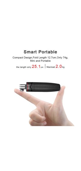 Ulanzi MT-09 Extendable Selfie Stick for Gopro Portable Vlog Selife Stick Tripod Stand for Gopro Hero 8/7/6/5 Black/Gopro Max