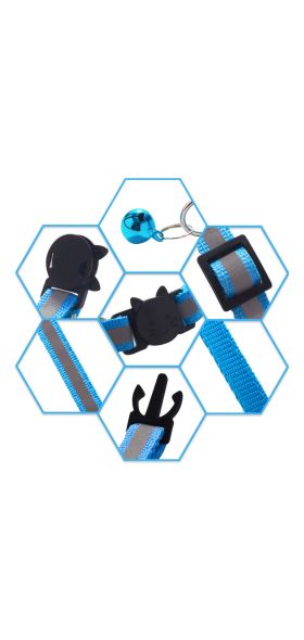 18 Colors Cats Bells Collars Adjustable Nylon Buckles Fashion Reflective Pet Collar Cat Head Pattern Supplies For Accessories