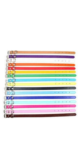 1PC Popular Adjustable Colorful Pet Collars Kitten Cat Collar PU Leather Neck Strap Safe for Dogs Soft Pet Supplies