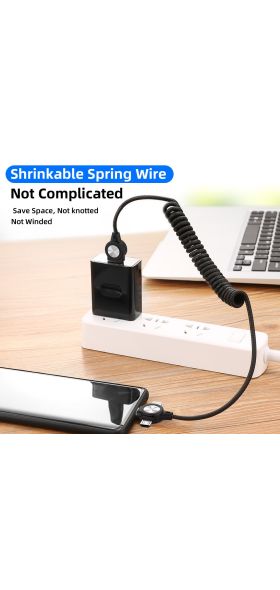 3 in 1 USB Cable For iPhone 12 11 Xs Max Xr X 8 7 6s 5s Charing Charger USB C Micro USB Cable For Samsung Xiaomi Android Phone