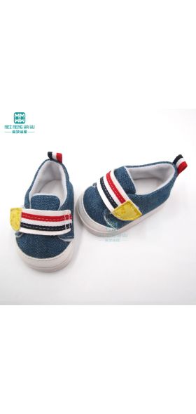 7cm shoes for doll fit 43 cm baby new born doll and american doll Pink sneakers