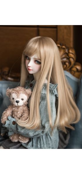 BJD SD doll flaxen brown High-temperature wire hair wigs 1/3 1/4 1/6 BJD European style ribbon short curly hair