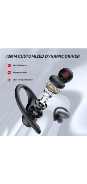 DACOM ATHLETE TWS Bluetooth Earbuds Bass True Wireless Stereo Earphones Sport Bluetooth Headphones Ear Hook for iPhone Samsung