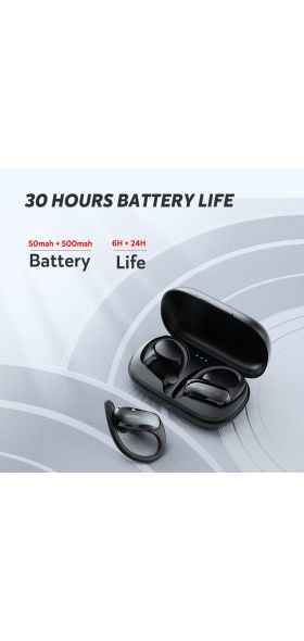 DACOM ATHLETE TWS Bluetooth Earbuds Bass True Wireless Stereo Earphones Sport Bluetooth Headphones Ear Hook for iPhone Samsung