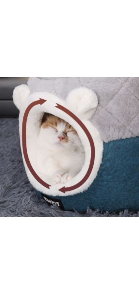 HOOPET Cat Bed House Soft Plush Kennel Puppy Cushion Small Dogs Cats Nest Winter Warm Sleeping Pet Dog Bed Pet Mat Supplies