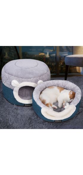 HOOPET Cat Bed House Soft Plush Kennel Puppy Cushion Small Dogs Cats Nest Winter Warm Sleeping Pet Dog Bed Pet Mat Supplies