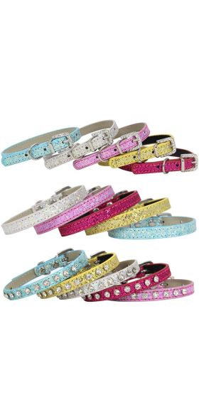 Hot Sale Super Shining Diamond Rhinestone Cat Collar Puppy Baby Dog Cat Collar Leather Strap Kitten Accessories Puppy Collar