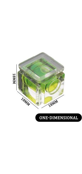 Junejour 1PC Green One/Two/Three-Dimensional Bubble Spirit Level For Camera Level Adapter For Cameras Measuring Insturments Tool