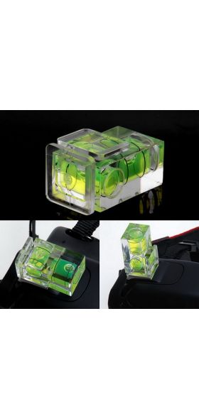 Junejour 1PC Green One/Two/Three-Dimensional Bubble Spirit Level For Camera Level Adapter For Cameras Measuring Insturments Tool