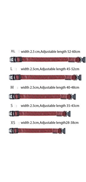 Leopard LED Dog Collar Luminous Adjustable Glowing Collar For Dogs Pet Night Safety Nylon Collar Luminous LED Bright Dog Collar