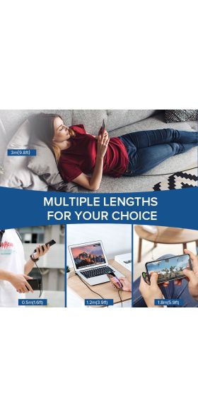 MCDODO 3m 2.4A USB Cable LED Fast Charging Mobile Phone Charger Data Cord For iPhone 12 mini 11 Pro Max Xs Xr X 8 7 6s 6 Plus SE