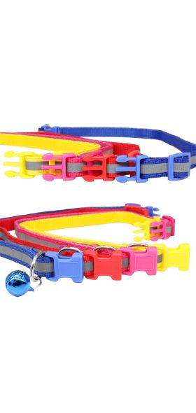 Nylon Collar Reflective Custom Personalized ID Free Engraving Cat Small Dog Cute Nylon Adjustable for Puppy Kittens Necklace