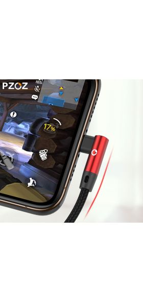 PZOZ For iphone 11 pro Xr Xs Max 8 7s 6 plus 6s 5 5s se ipad cable USB Cable Fast Charging 90 Degree usb cord cable For iphone