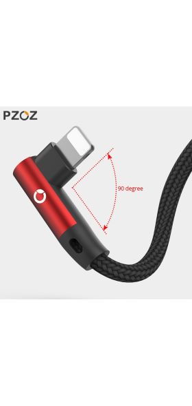 PZOZ For iphone 11 pro Xr Xs Max 8 7s 6 plus 6s 5 5s se ipad cable USB Cable Fast Charging 90 Degree usb cord cable For iphone