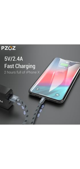 PZOZ Usb Cable For iphone cable 11 12 pro max Xs Xr X SE 8 7 6 plus 6s 5s ipad air mini 4 fast charging cable For iphone charger