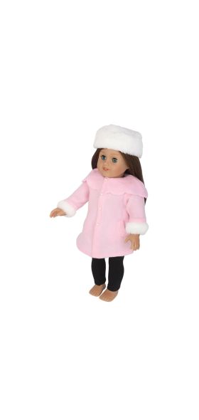 Pink Reborn Baby Dolls Clothes Winter Hat  Jacket Trousers Set Fit For 18 inch American Dolls And 43cm Baby Doll Girl Gift