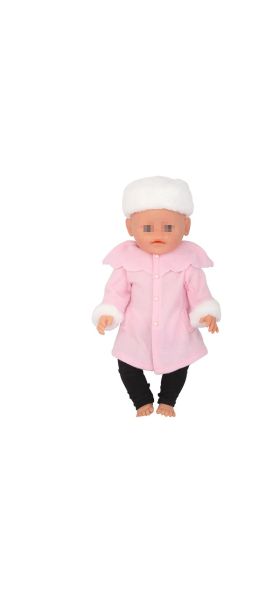 Pink Reborn Baby Dolls Clothes Winter Hat  Jacket Trousers Set Fit For 18 inch American Dolls And 43cm Baby Doll Girl Gift