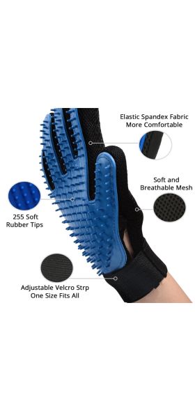 Snailhouse Pet Glove Cat Grooming Deshedding Brush Gloves Cats Dog Animal Back Massage Fur Washing Bathing Glove Comb For Animal
