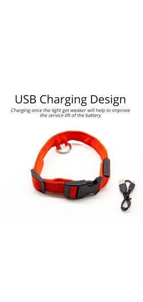 USB Charging Led Dog Collar Anti-Lost/Avoid Car Accident Collar For Dogs Puppies Dog Collars Leads LED Supplies Pet Products
